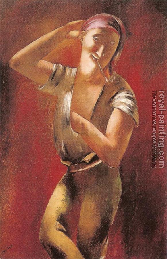 Eugeniusz Zak : Young smoking a pipe Eugeniusz Zak : Young smoking a pipe